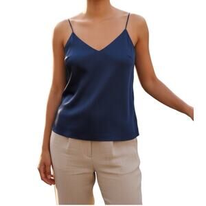 New with Tags Banana Republic Navy Blue Satin Cami  Size Medium retail $49